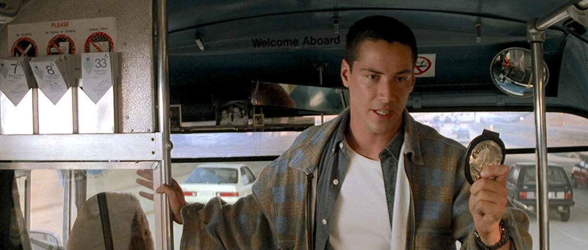 Keanu Reeves w filmie „Speed - niebezpieczna prędkość” (1994) 