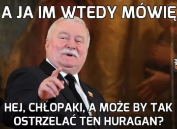 Mem z Lechem Wałęsą 