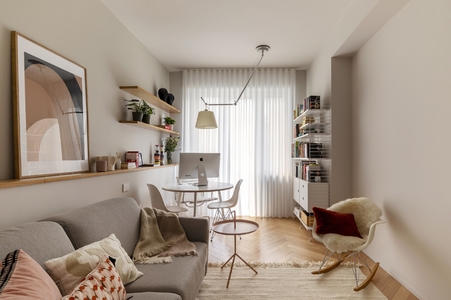 Miniatura: Kolorowy minimalizm – mieszkanie dla...