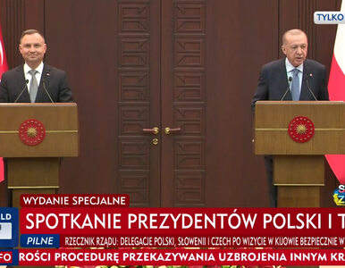 Wspólna konferencja prezydentów Polski i Turcji. Andrzej Duda zaprosił...