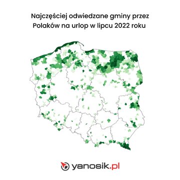 Najczęściej odwiedzane gminy w&nbsp;Polsce