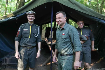 Andrzej Duda odwiedził harcerzy 