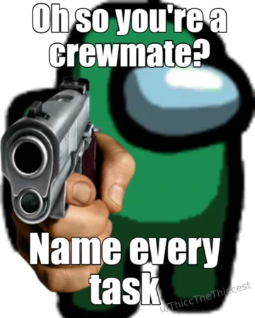 Mem z gry Among Us 