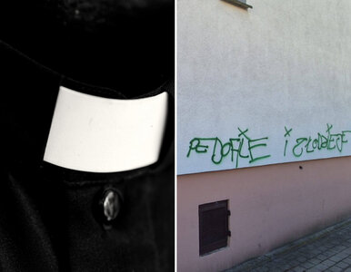 Miniatura: Oburzające graffiti w pobliżu parafii....
