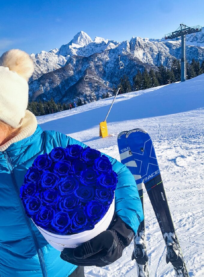 Bukiet niebieski Flowerbox