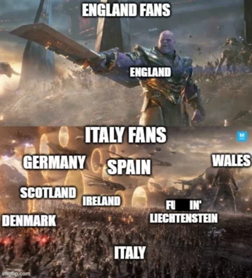 Mem przed finałem Euro 2020: Włochy - Anglia 