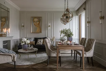 Wnętrze w stylu nowojorskim, proj. Mikołajska Studio 