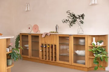 Drewniane meble do kuchni Wnętrze kuchni urządzonej drewnianymi meblami