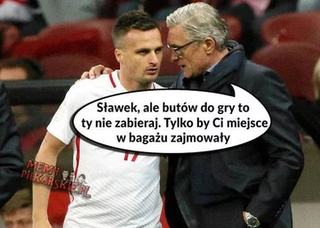 Mem ze Sławomirem Peszko 