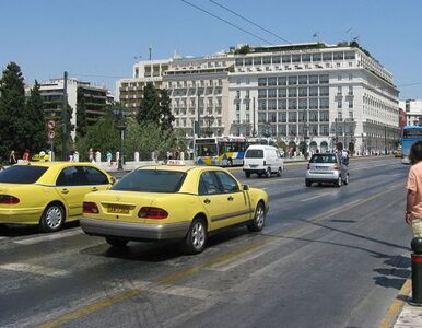 Miniatura: Greccy taksówkarze strajkują