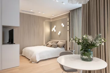 Elegancka kawalerka, projekt KODO KODO, kawalerka