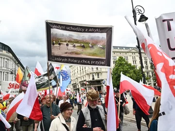 Transparenty na proteście rolników w Warszawie 