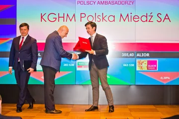 Nagroda "Polskiego ambasadora" przyznana KGHM Polska Miedź SA Gala 200 Największych polskich firm tygodnika "Wprost"