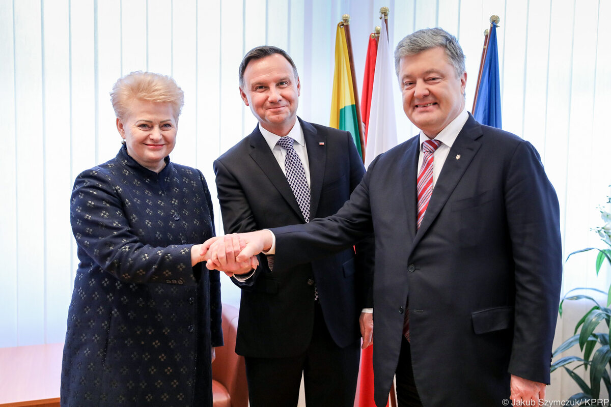 Spotkanie Andrzeja Dudy z Dalią Grybauskaite i Petrem Poroszenką 