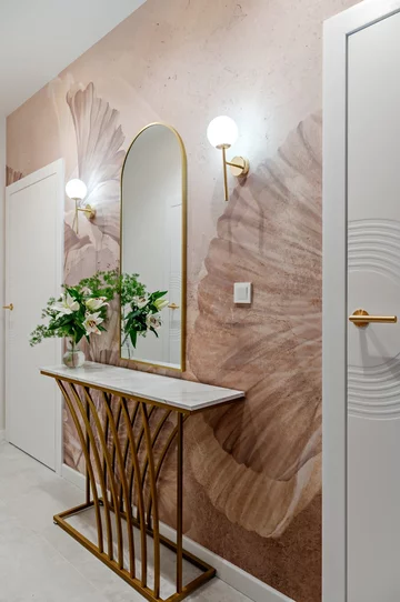 Mieszkanie z elementami w kolorze bordo, projekt Deer Design 