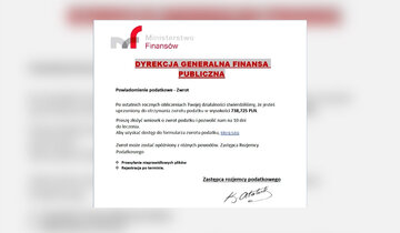 Tak oszuści podszywają się pod&nbsp;Ministerstwo Finans&oacute;w