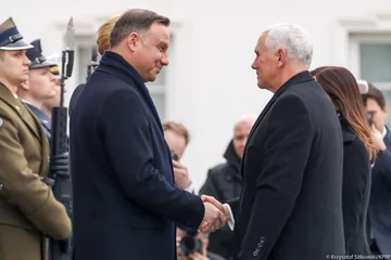 Spotkanie wiceprezydenta USA Mike'a Pence'a z prezydentem Andrzejem Dudą 