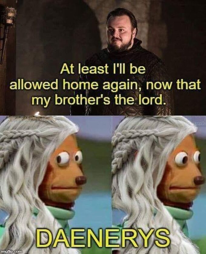 Mem zainspirowany pierwszym odcinkiem ósmego sezony „Gry o tron” 