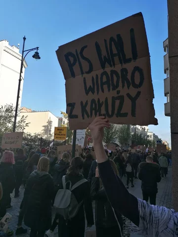 Hasła z protestu w Łodzi 