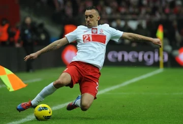 Ireneusz Jeleń mógł wywołać euforię na Stadionie Narodowym, ale nie wykorzystał najlepszej okazji jaką reprezentacja Polski miała na strzelenie gola (fot. PAP/ Bartłomiej Zborowski)