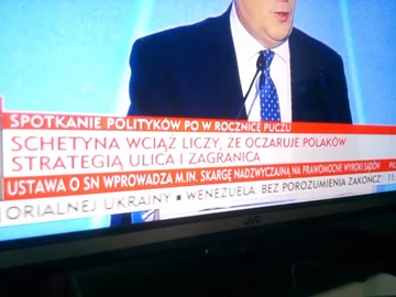 Pasek TVP za czasów prezesury Jacka Kurskiego 