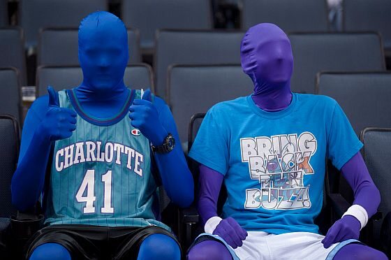Fani Charlotte Hornets przed meczem z New York Knicks (fot. PAP/EPA/DAVIS TURNER)