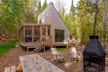 Drewniany domek, projekt Atelier L'Abri V2com, Atelier L'Abri, drewniany domek