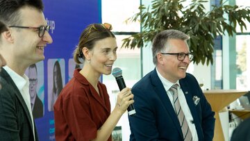 Panel dyskusyjny z&nbsp;udziałem prezesa PARP, Krzysztofa Guldy
