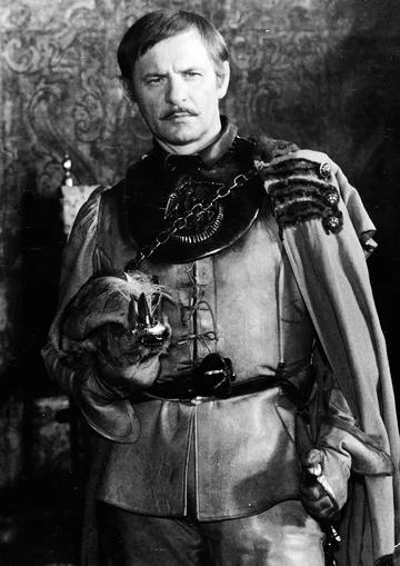 Kadr z filmu „Potop” 1973-1974. Kadr z filmu „Potop” w reżyserii Jerzego Hoffmana, n/z Tadeusz Łomnicki.