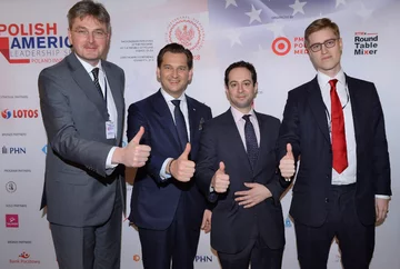 Daniel Kawczynski, Michał M. Lisiecki i Matthew Tyrmand 