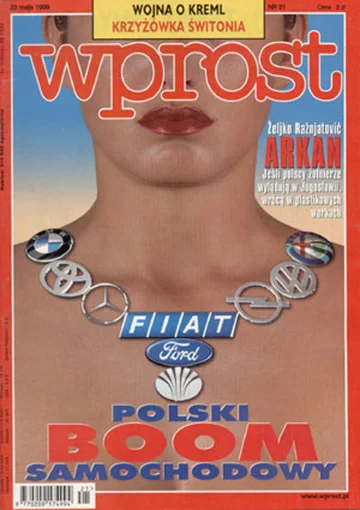 Okładka tygodnika Wprost nr 21/1999 (860)