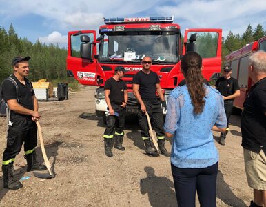 Miniatura: Polscy strażacy w Szwecji. Odwiedziła ich...