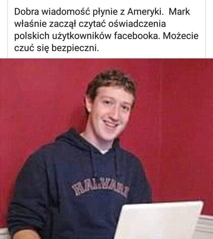 Mem zainspirowany nowym facebookowym łańcuszkiem 