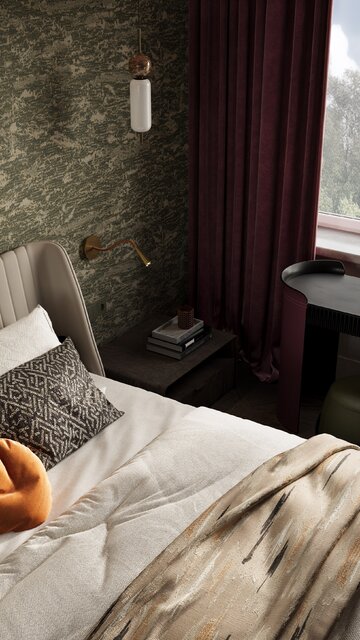 Apartament z widokiem na park, projekt Modeko Studio 