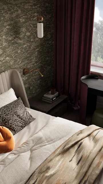 Apartament z widokiem na park, projekt Modeko Studio 