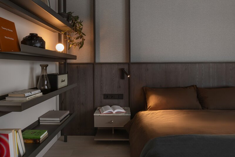 Dwupoziomowy apartament w&nbsp;inwestycji Chronos na&nbsp;warszawskiej Woli, projekt Moderna Design