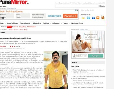 Miniatura: Indie: mąż posłanki chodzi w koszuli... ze...
