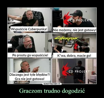 Mem po premierze Cyberpunka 2077 