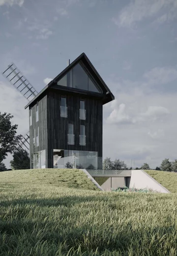 Dom-wiatrak, wizualizacje 