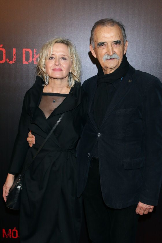 Małgorzata Bogdańska i Marek Koterski na premierze filmu „Mój dług” 