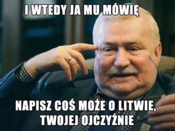 Mem z Lechem Wałęsą 