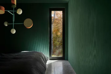Leśny azyl miłośników sztuki, projekt Studio Jean Verville architectes v2com, 1010-16, Studio Jean Verville