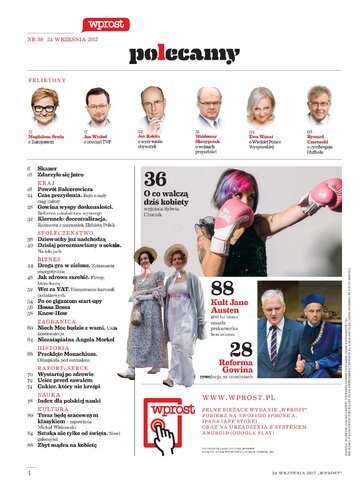 Spis treści, Wprost 38/2017