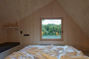 Drewniany domek nad jeziorem, projekt Prodesi / Domesi Linka, domek nad jeziorem, Prodesi/Domesi