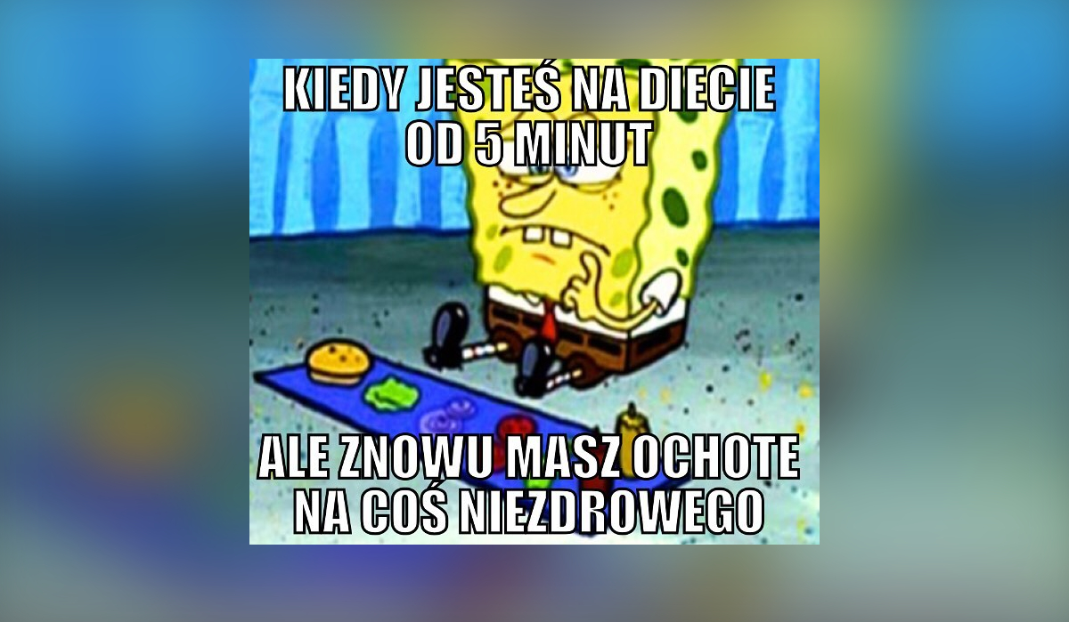 Mem inspirowany serialem „SpongeBob Kanciastoporty” 