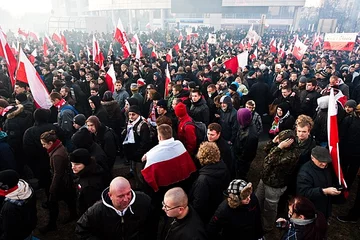 Przed marszem organizatorzy liczyli na kilkanaście tysięcy uczestników (fot. Jakub Czermiński)