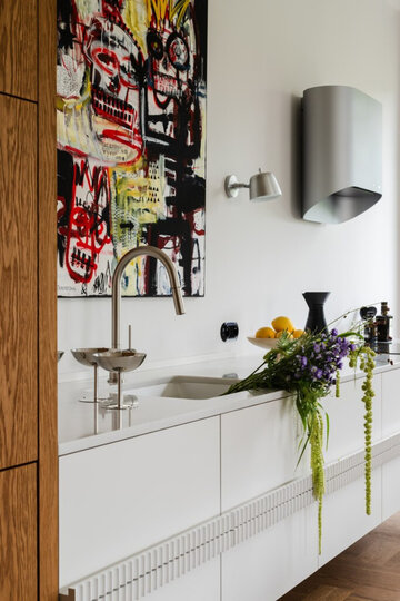 Apartament pełen sztuki, czyli designerski balans na Starym Mokotowie, projekt FUGA Architektura Wnętrz 
