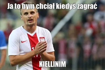 Mem ze Sławomirem Peszko 
