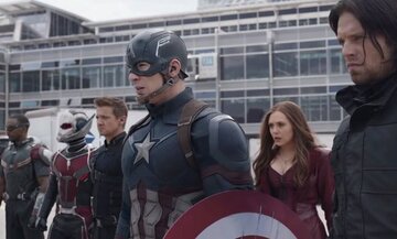 Team Cap w&nbsp;filmie "Kapitan Ameryka: Wojna Bohater&oacute;w"