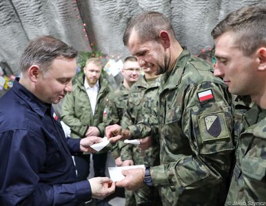 Miniatura: Prezydent Andrzej Duda ze świąteczną...